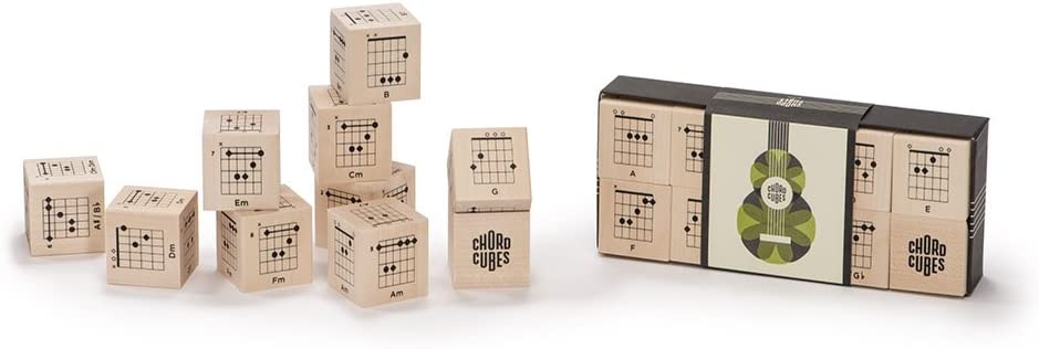 Guitar Chord Cubes Wooden Blocks