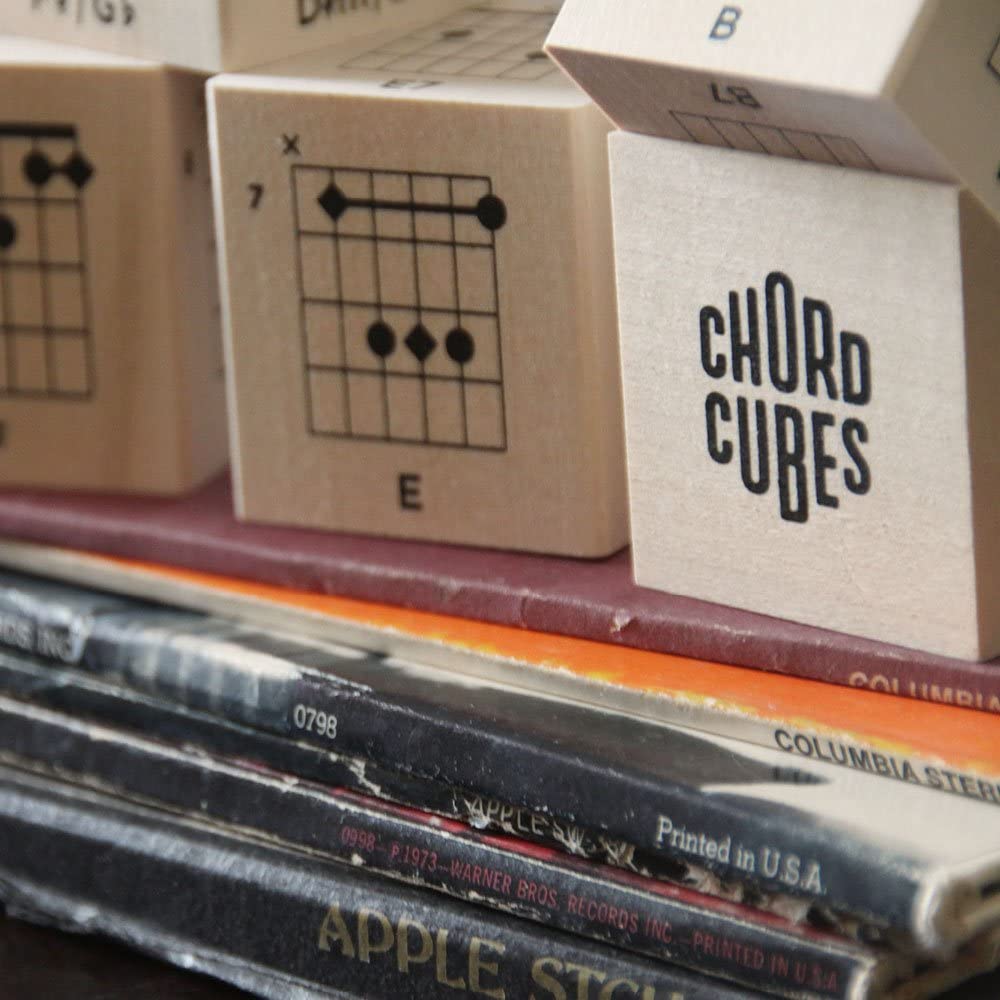 Guitar Chord Cubes Wooden Blocks