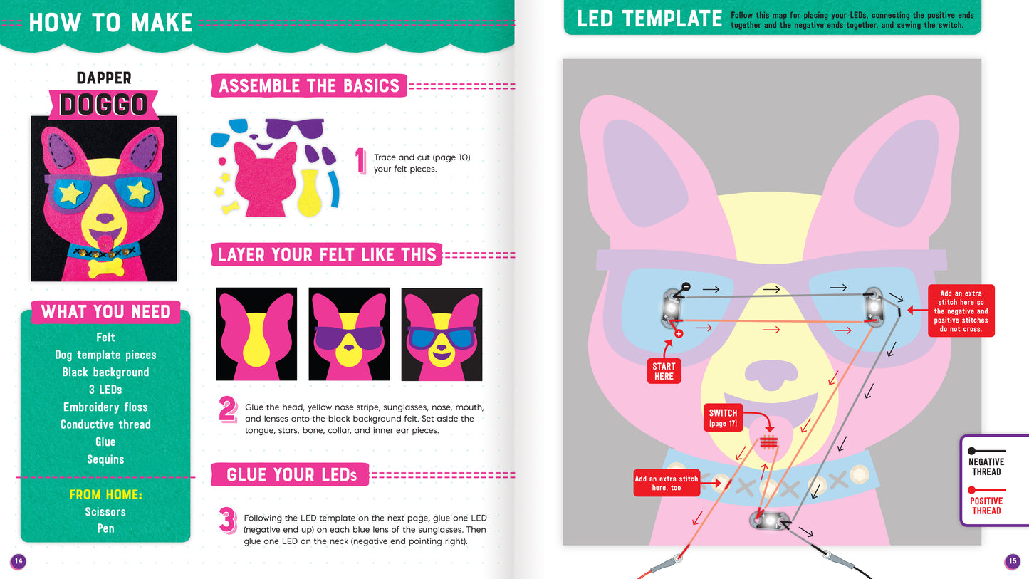 Sew Your Own Light-Up Circuit Art Kit