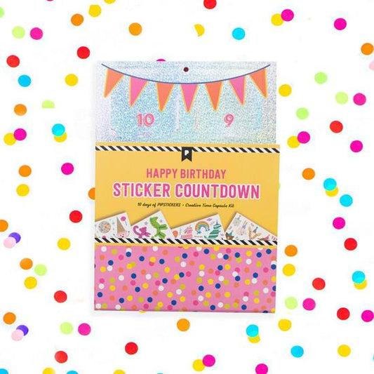 Happy Birthday Sticker Countdown Calendar