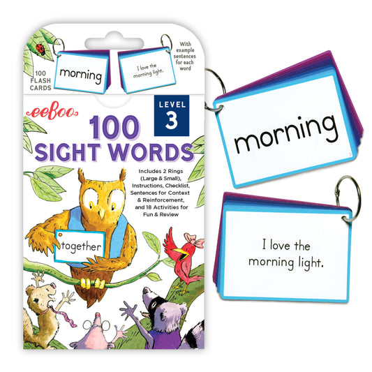 100 Sight Words Flash Cards, Level 3