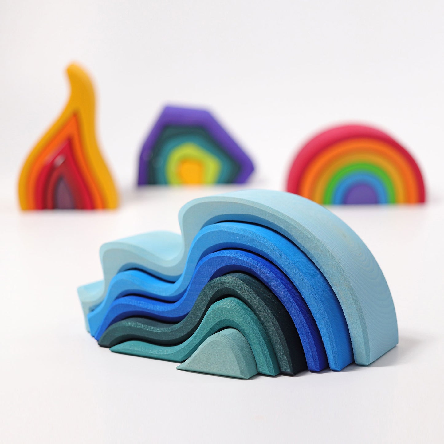 Grimm's Wooden Water Waves Element Building Set