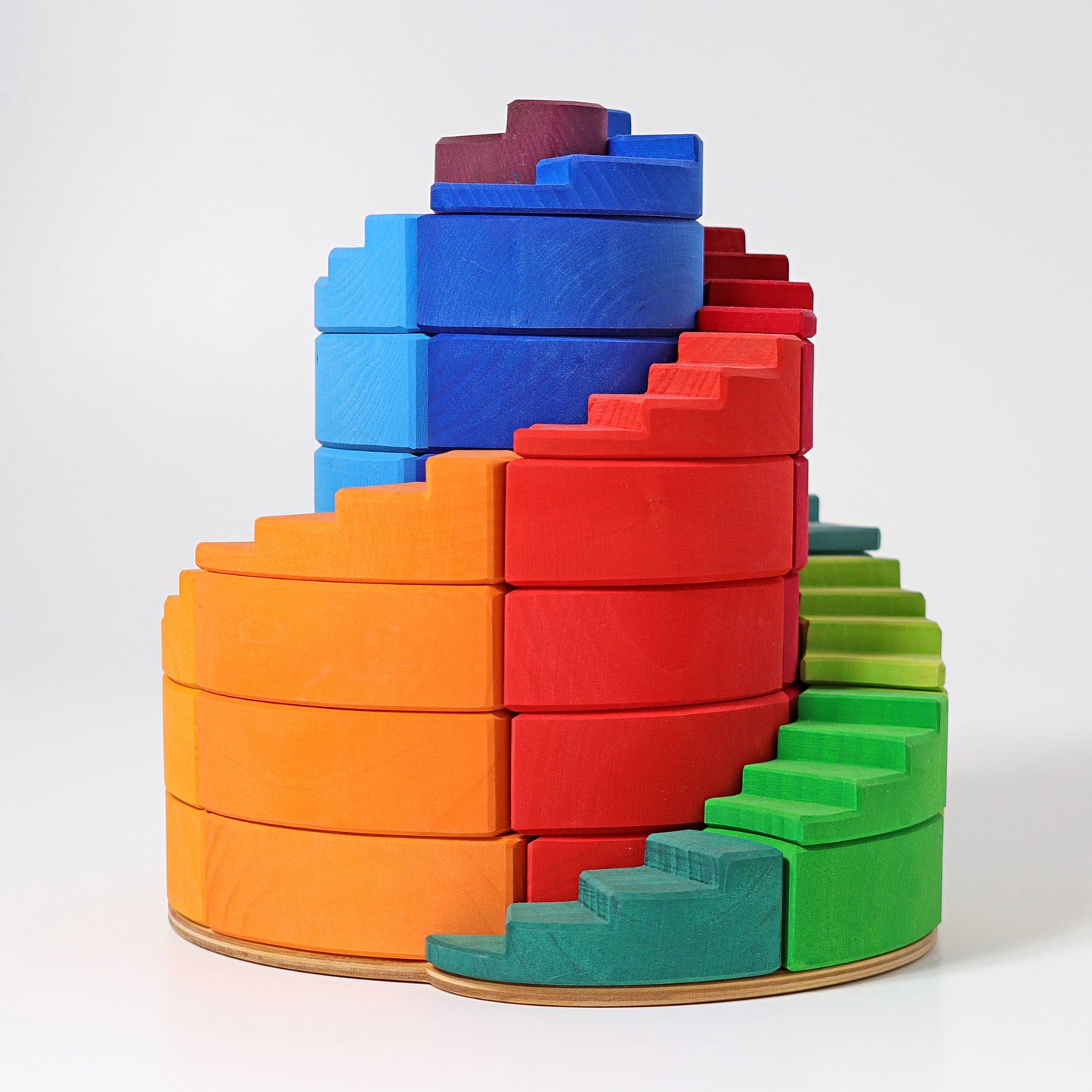 Grimm's Wooden Counter-Rotating Stepped Rainbow Spiral