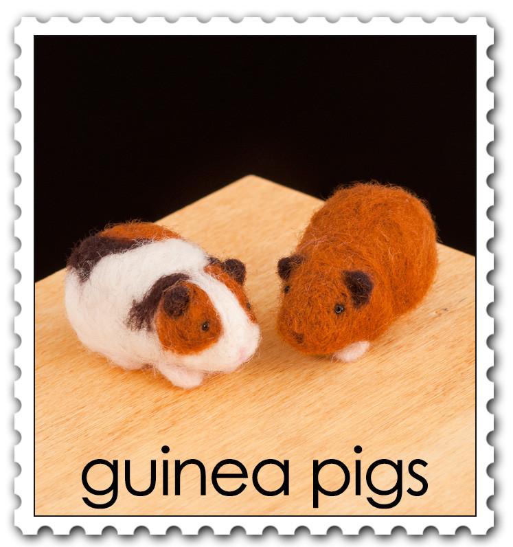 Guinea Pigs Needle Felting Kit - Easy