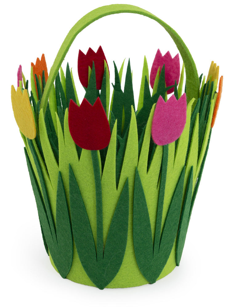 Tulips Felted Basket