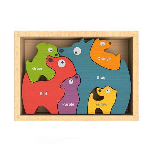 Dog Family Bilingual Color Puzzle