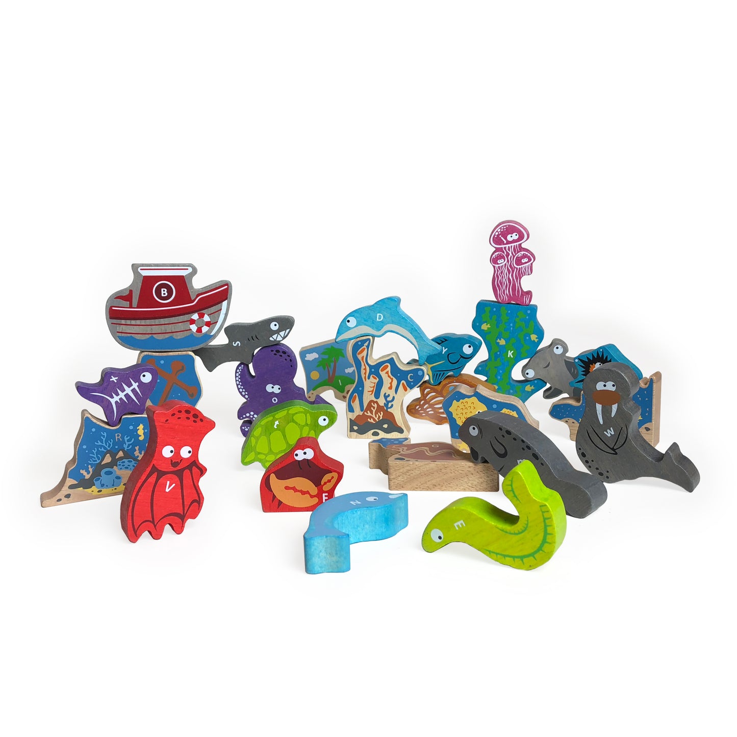 Ocean A-to-Z Puzzle & Playset
