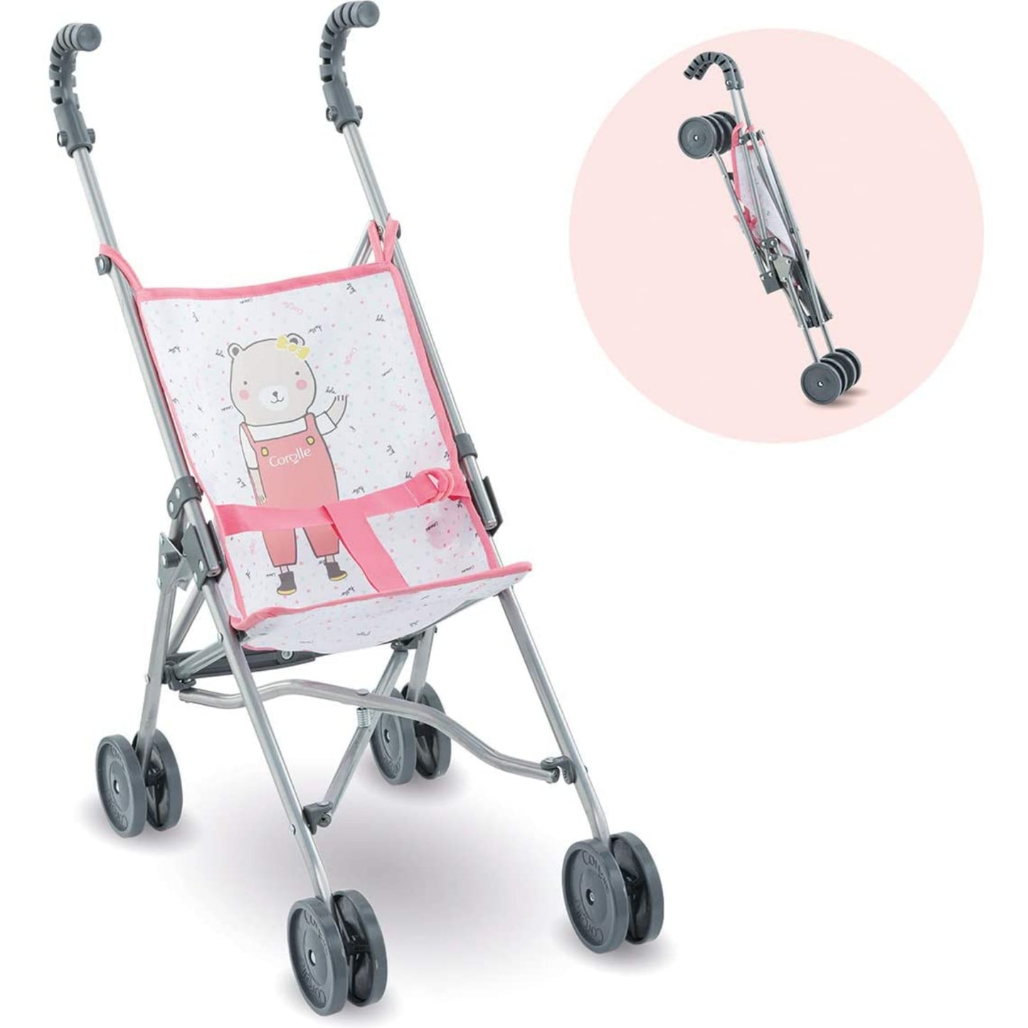 Pink Umbrella Stroller for Dolls
