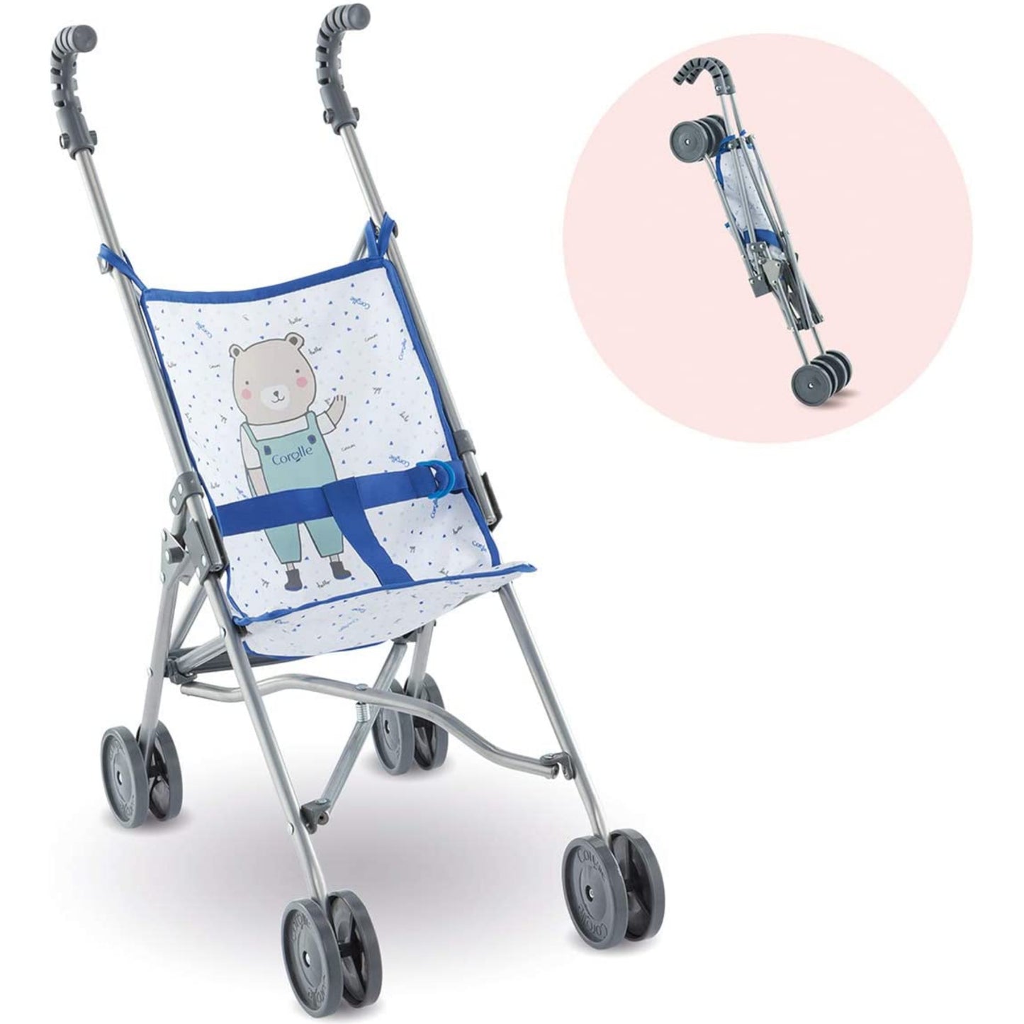 Blue Umbrella Stroller for Dolls
