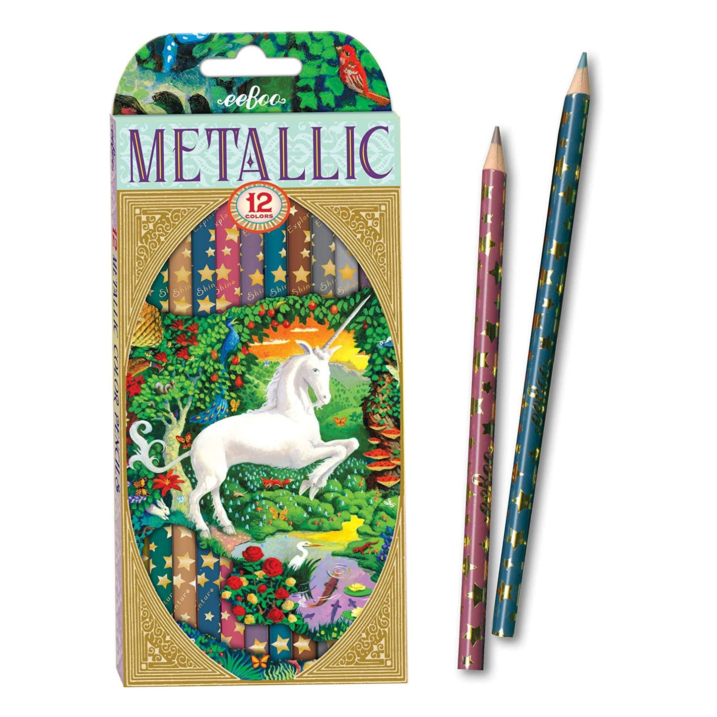Unicorn Metallic 12 Pencils