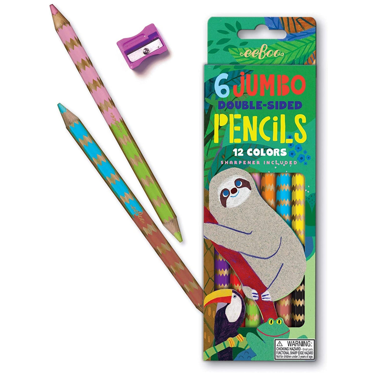 Sloth 6 Jumbo Double Pencils