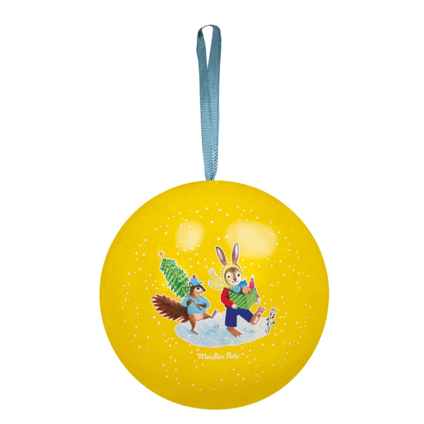 Yellow Bunny Christmas Ornament