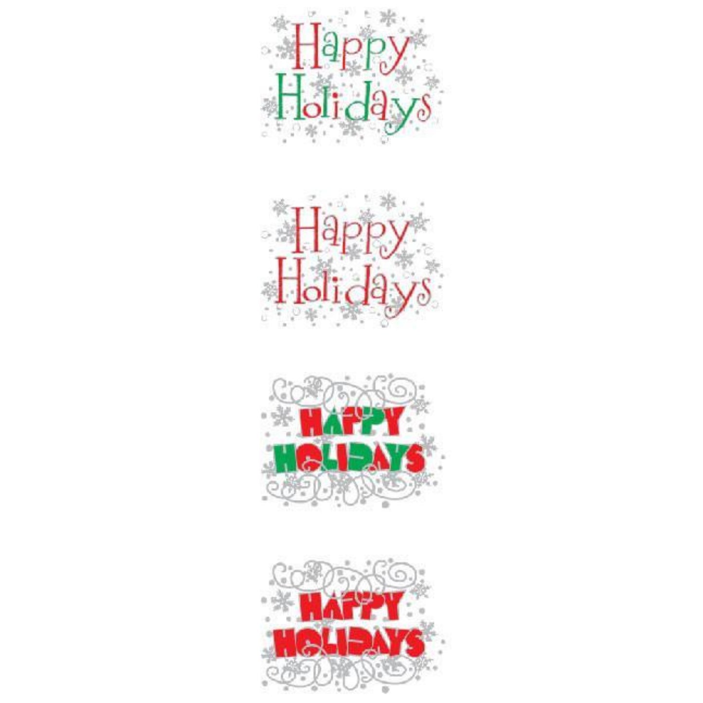 Happy Holidays Expressions Sticker Sheet