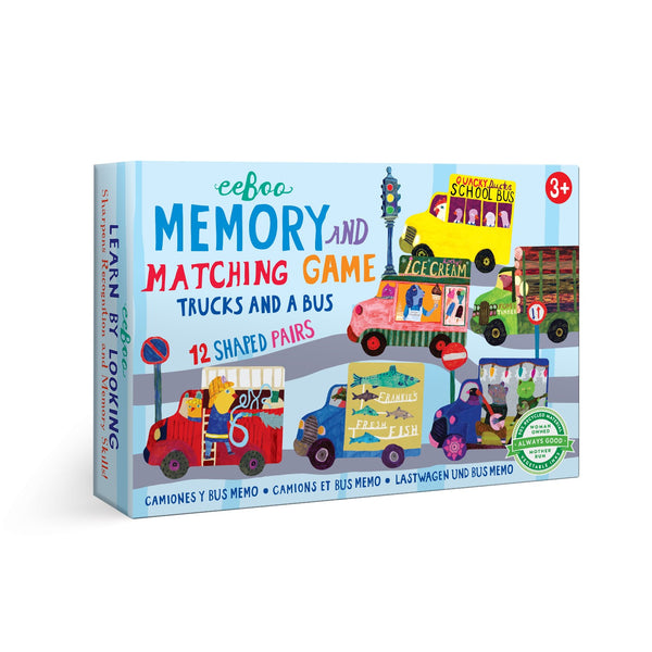 Trucks and a Bus Little Shaped Memory Game