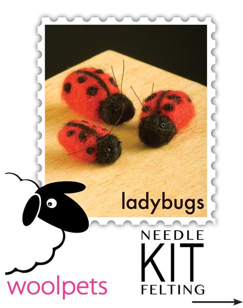 Ladybugs & Bumblebees Needle Felting Kit - Easy
