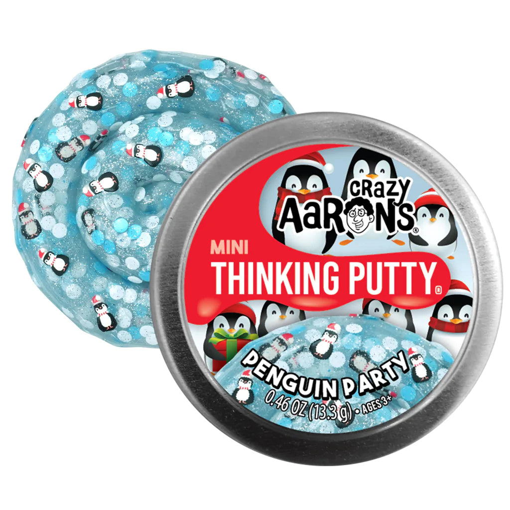 Penguin Party Holiday Thinking Putty Mini Tin