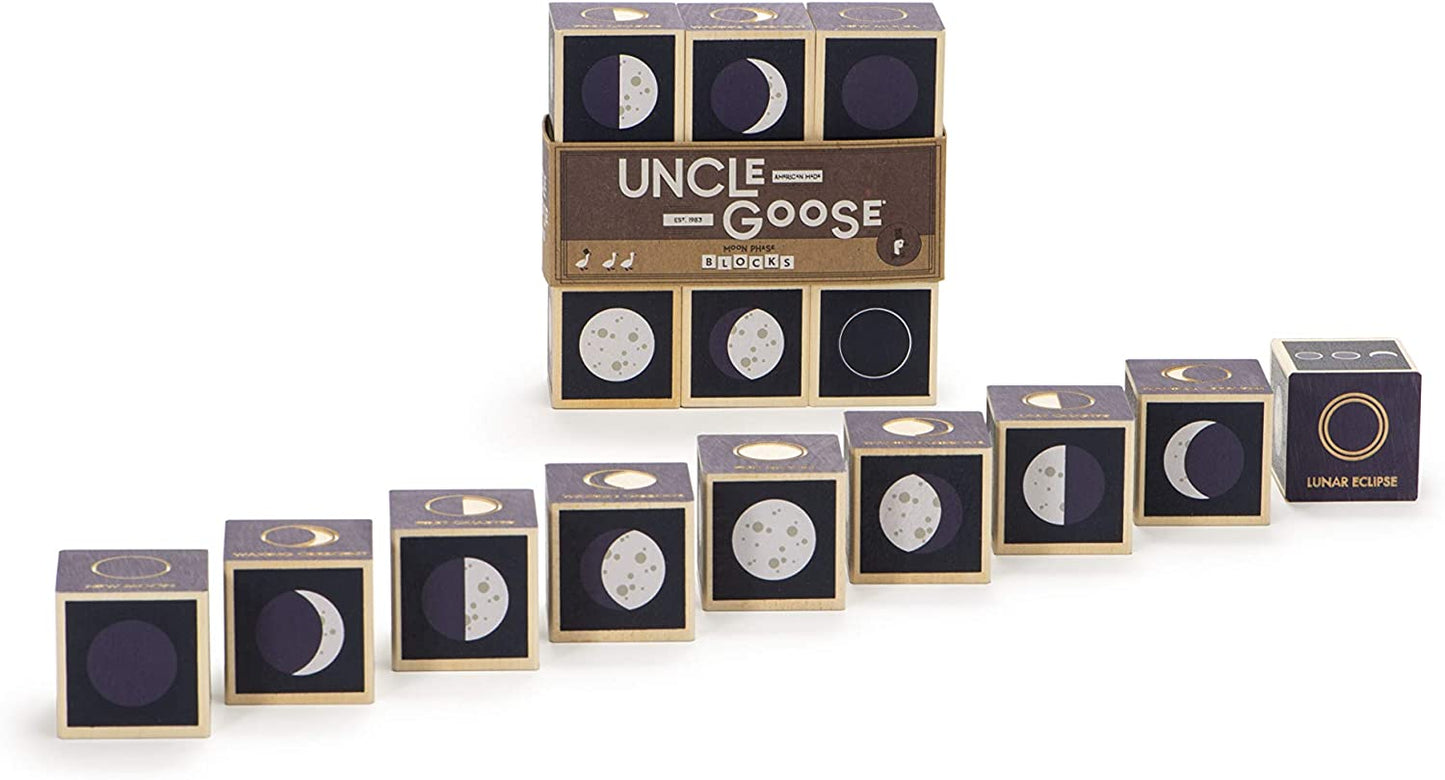 Moon Phase Wooden Blocks