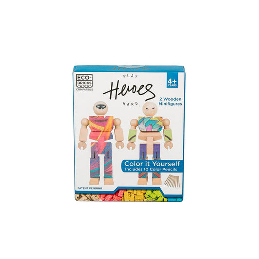 DIY Minifigure Hero 2 Pack with Colored Pencils