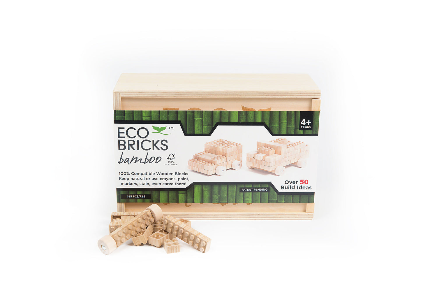 Eco-Bricks 145 Piece Bamboo