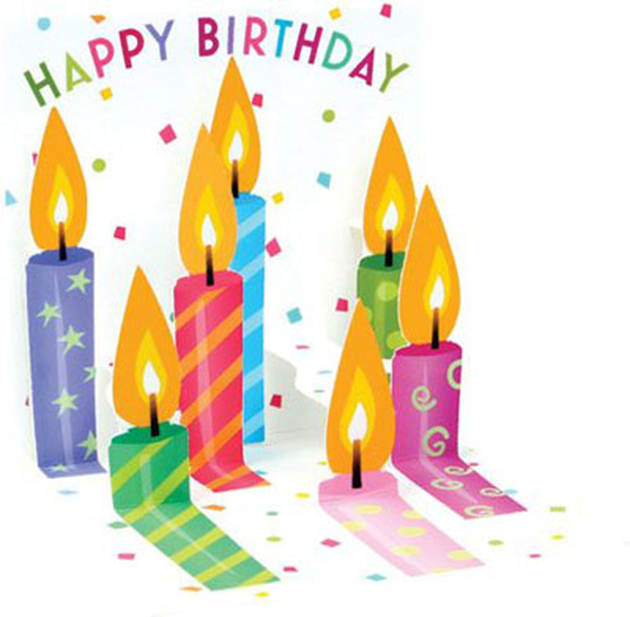 Birthday Candles Mini Pop-Up Card