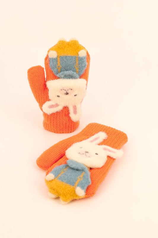 Powder Pal Mittens - Tangerine Bunny