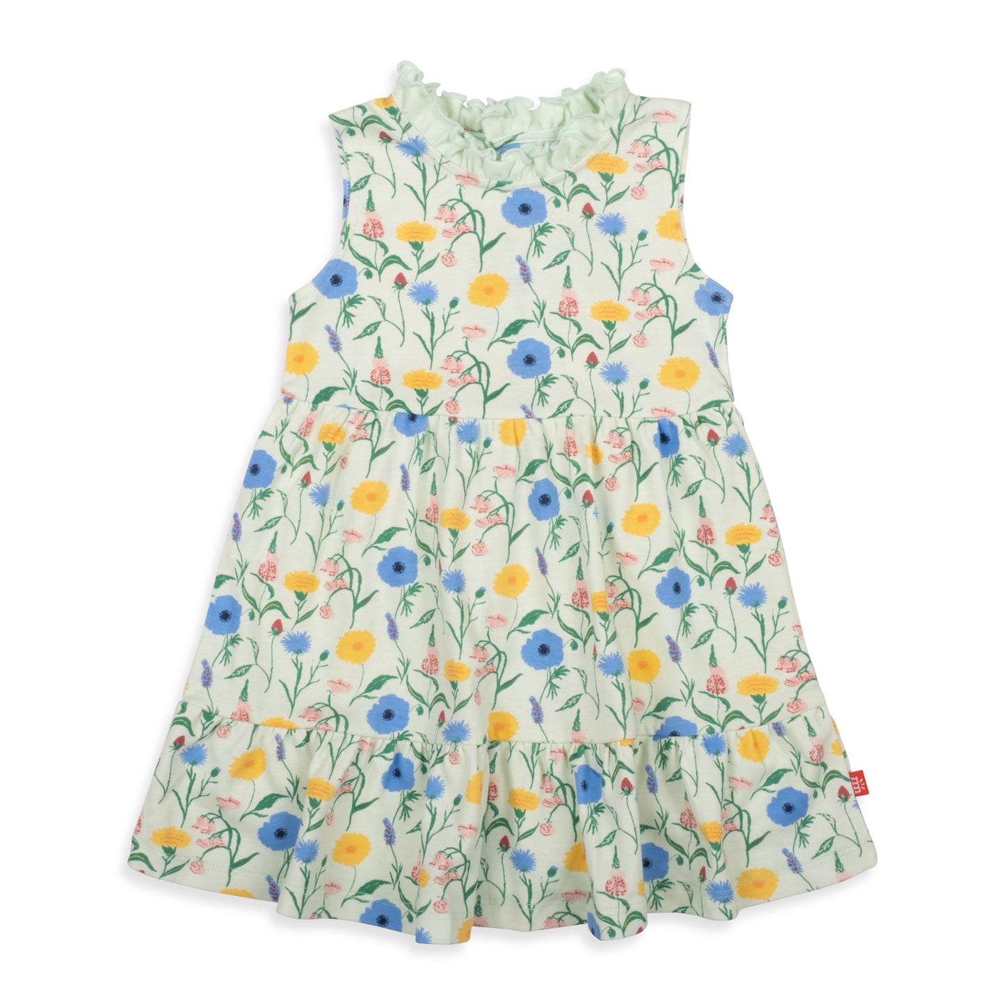 Le Jardin Organic Cotton Ruffle Magnetic Toddler Dress