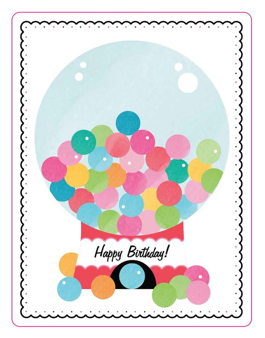 Driscoll Happy Birthday gumball sticker