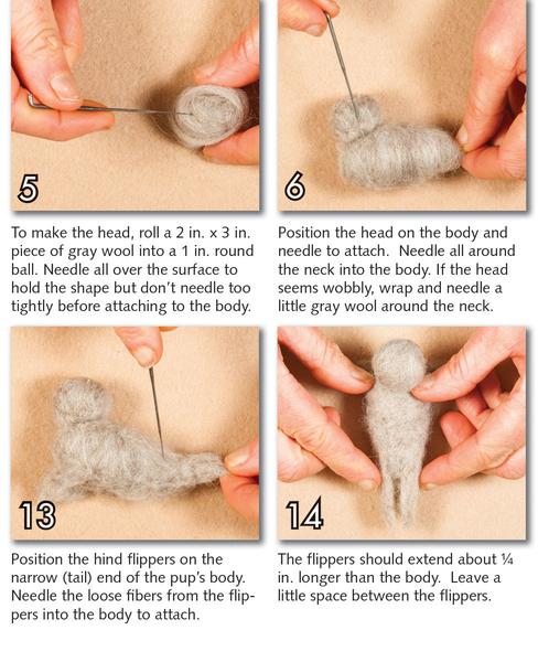 Seal Pups Needle Felting Kit - Easy