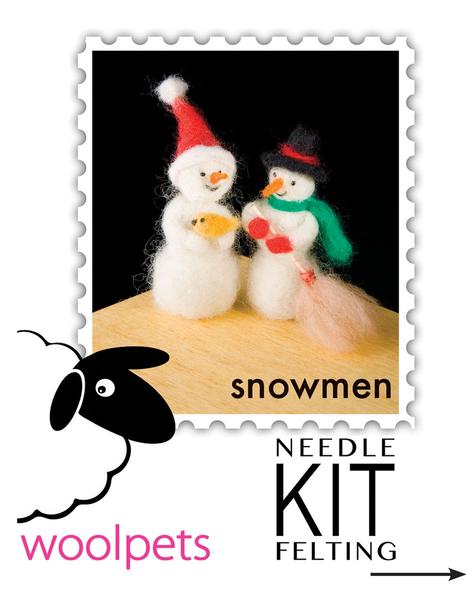 Snowmen Needle Felting Kit - Easy