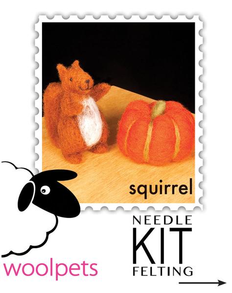 Squirrel Needle Felting Starter Kit - Easy