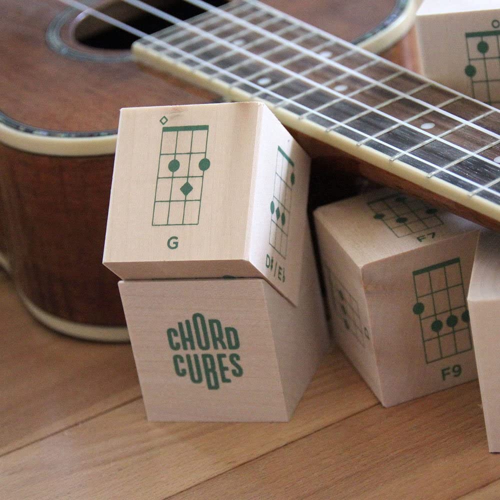 Ukulele Chord Cubes Wooden Blocks