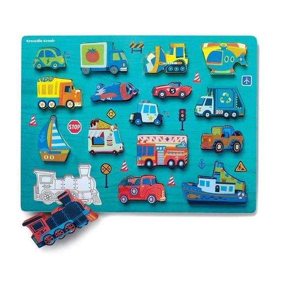 Let's Play 16 Piece Wood Puzzle - Things That Go