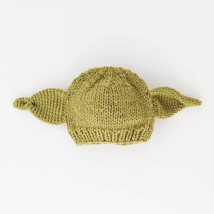 Green Alien Yoda Knit Beanie Hat