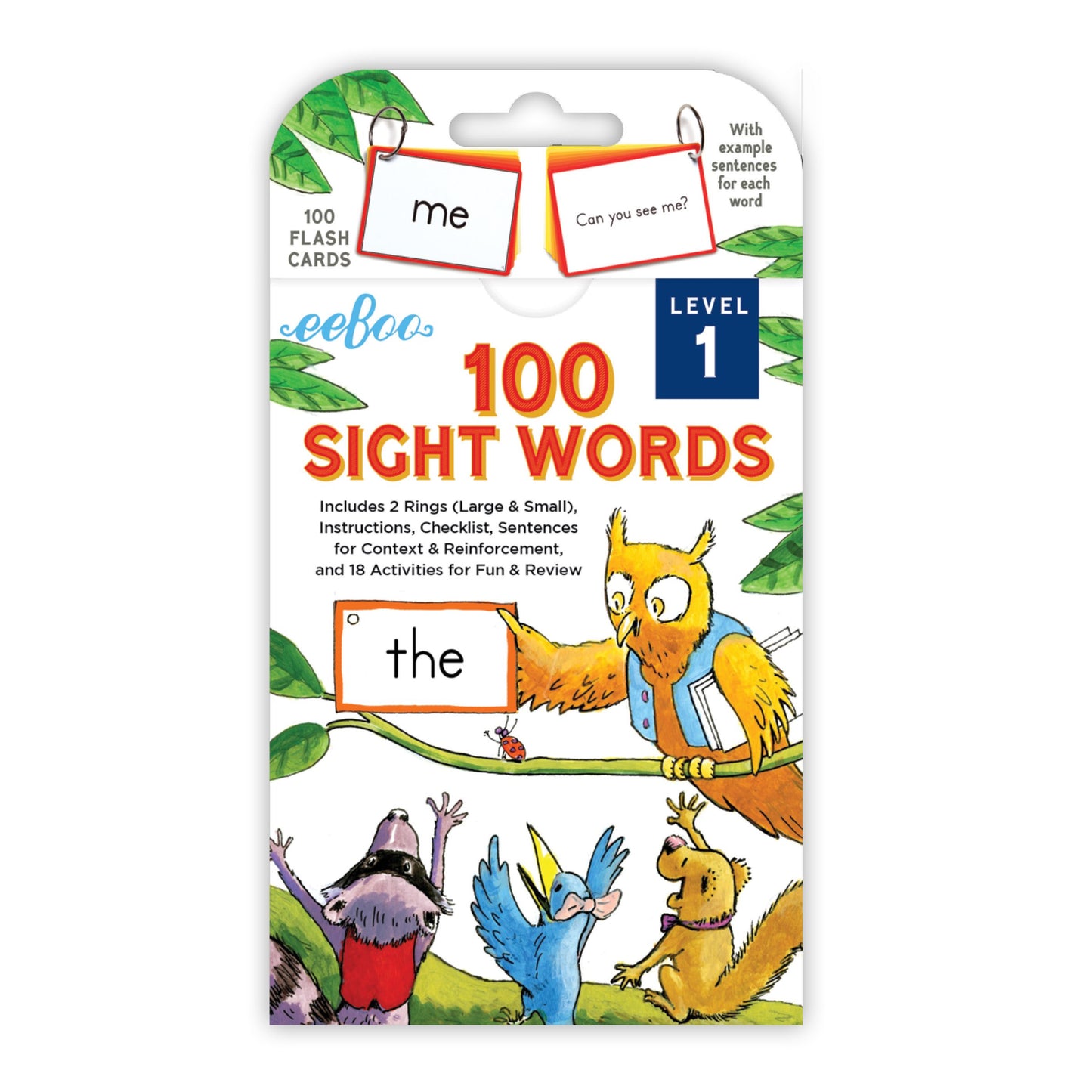 100 Sight Words Flash Cards, Level 1