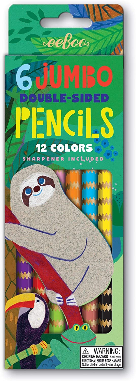 Sloth 6 Jumbo Double Pencils