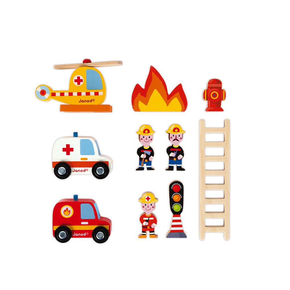 Fire Station Wood Playset