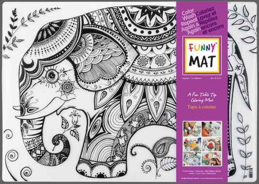 Elephant Table Top Coloring Mat
