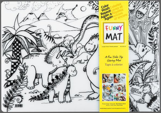 Jurassic Period Table Top Coloring Mat