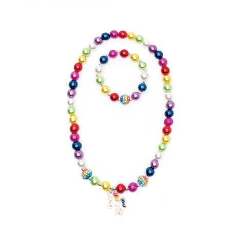 Gumball Rainbow Necklace & Bracelet