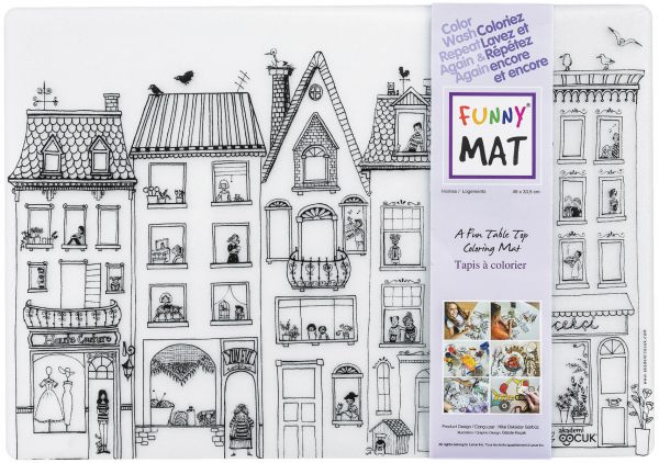Homes Table Top Coloring Mat