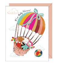 Baby Shower Hot Air Balloon Card