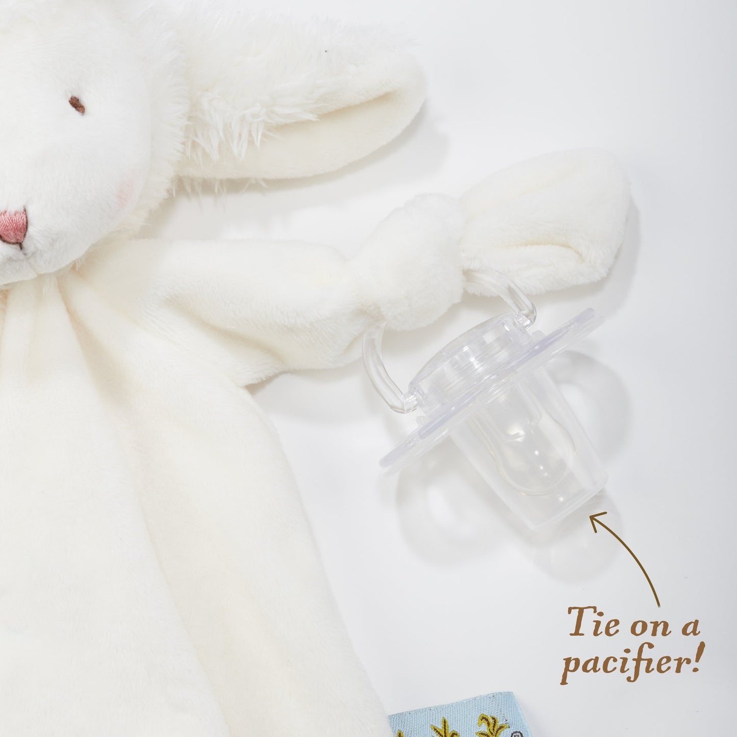 Bloom Bunny Knotty Friend Pacifier Holder