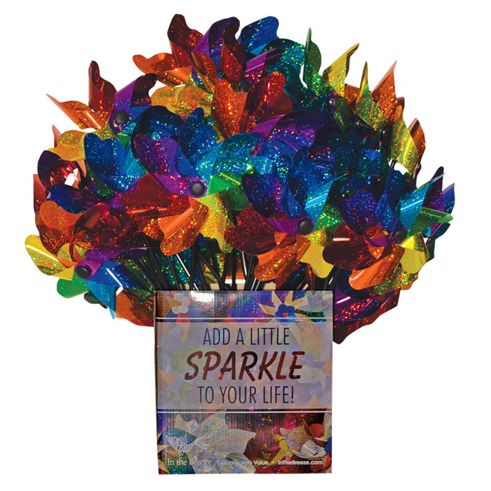 Rainbow Sparkle Pinwheel Spinner