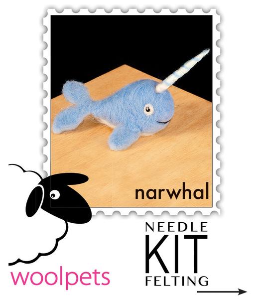 Narwhal Needle Felting Kit - Easy