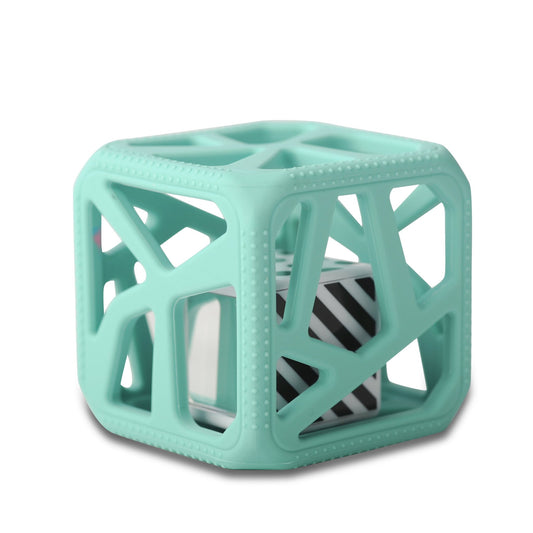 Chew Cube Teether Rattle Mint