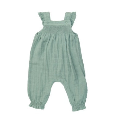 Fern Green Smocked Coverall