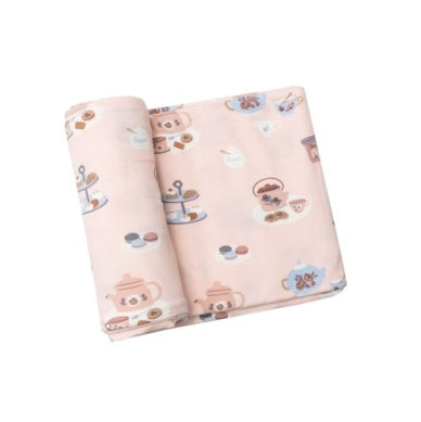 Tea Party Bamboo Swaddle Blanket