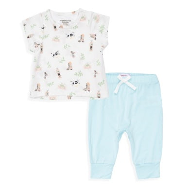 Intro Mother Goose Infant Modal Top & Blue Jogger