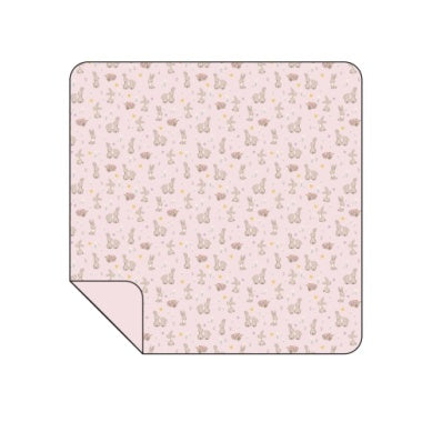 Pink Bunnies Swaddle Blanket