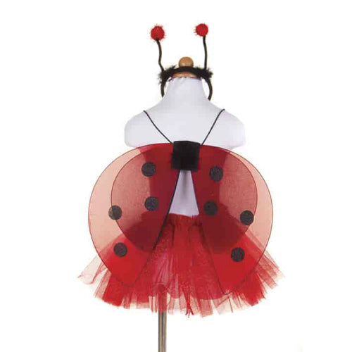 Glitter Ladybug Tutu With Wings and Headband  Size 4-6